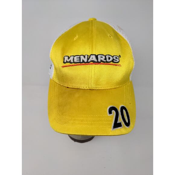 Menards Indy Car Series Vision Racing Hat #20 One Fit Yellow White Meshback - Picture 3 of 12